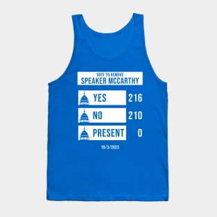 McCarthy Voted Out Political Design Tank Top